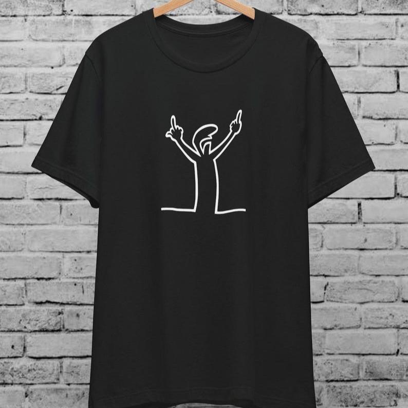 Minimalist Line Art T-shirt S