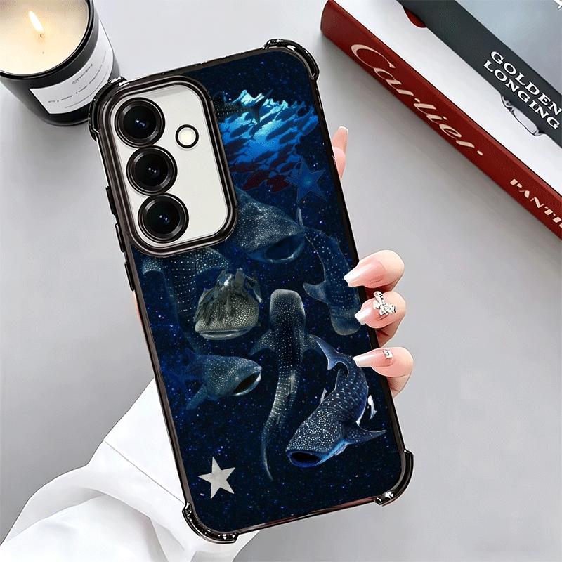 Ocean Whale Shark Soft Phone Case For Samsung A17 A27 A07 A37 A57 A16 A56 A15 A55 A14 A54 A13 A53 A26 A36 A25 A35 A24 A34 A23 A3