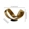Tone Spiraled Sculpture with Black Oval Base Elegant RibbonForm Abstract Contemporary