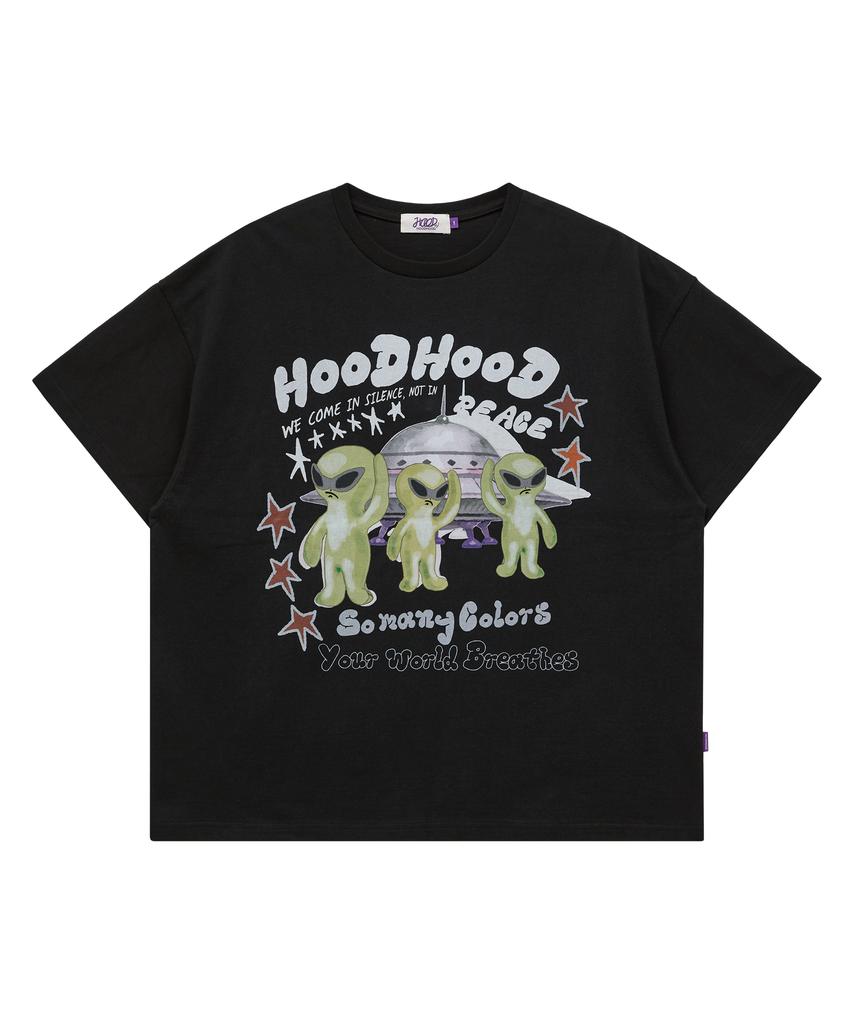 HOODHOOD Alien Piece Short Sleeve T-Shirt Black