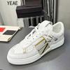 High-quality luxury trend colorful patchwork letters casual shoes High-end men's and women's leather shoes