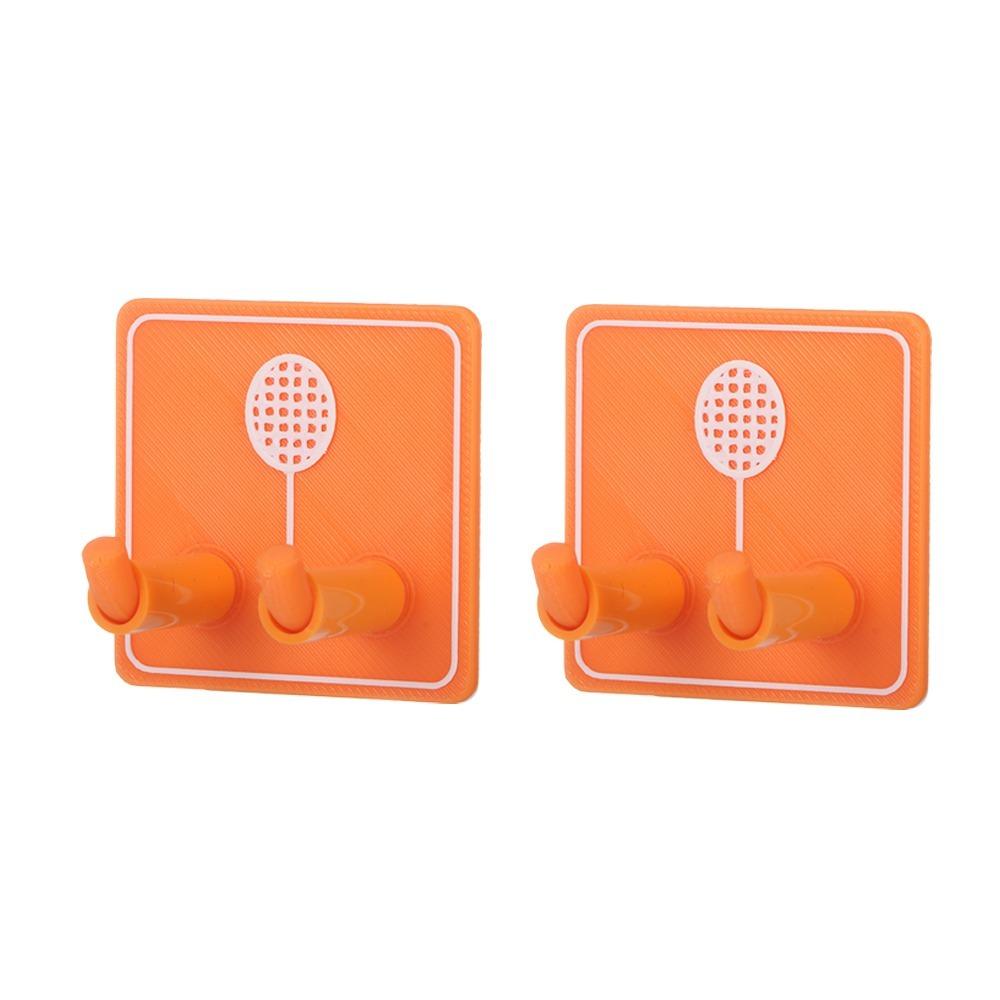 

2Pcs Self-adhesive Badminton Rackets Holder Punch-Free Rackets Wall Hook Badminton Rackets 2Pcs помаранчевий