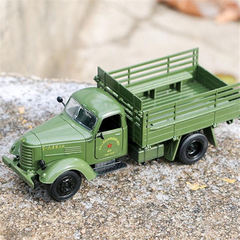 1:32 Jiefang CA30 Alloy Military Transport Truck Car Model Diecast Metal Toy High Simulation Sound And Light Collection Kid Gift