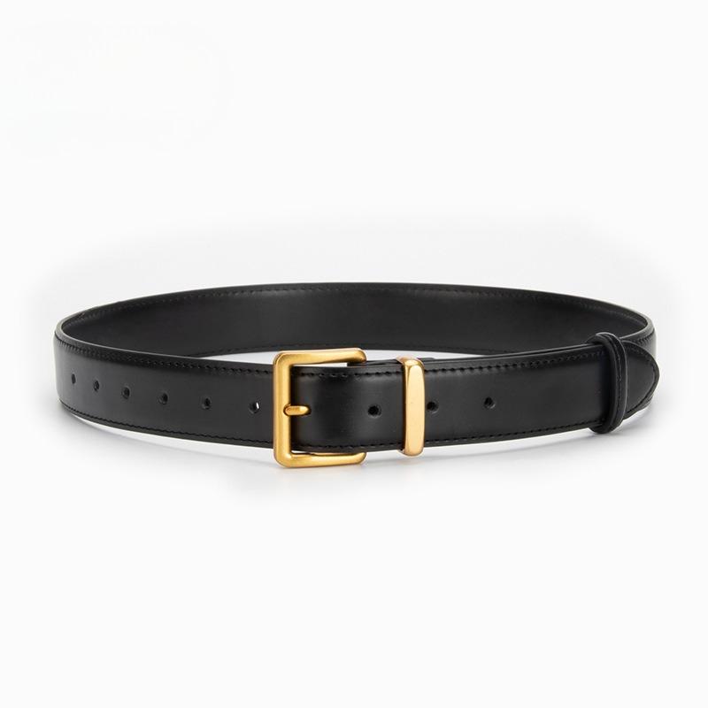Belt for Women's Genuine Leather Simple Pin Buckle Versatile Fashion High-end Casual Jeans Decorative Belt for Women