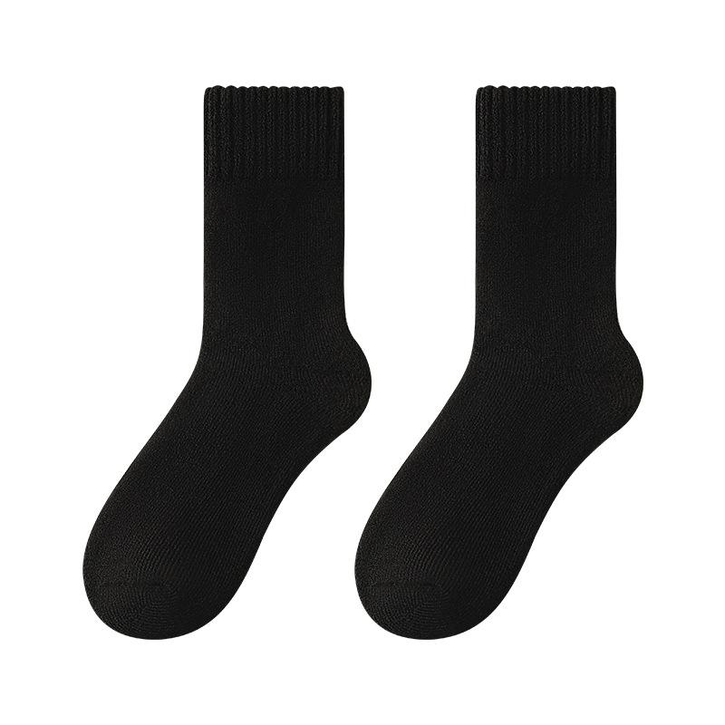 Male Winter Plus Thick Velvet Absorption Sweat Deodorizing Warm Home Floor Wool Tube Socks