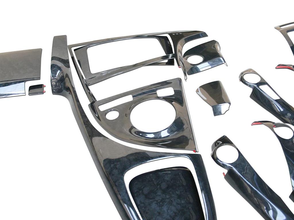 ZVW 30 Interior Black Wood Grain TRISTAR'S [Prius Series] Panel, 19-Piece Set,