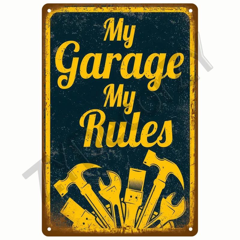 Retro Tin Sign Bar Cafe Club Garage Car Pub Vintage Metal Sign Plaque Painting Motorcycle Iron Home Decoration Wall Decor Art