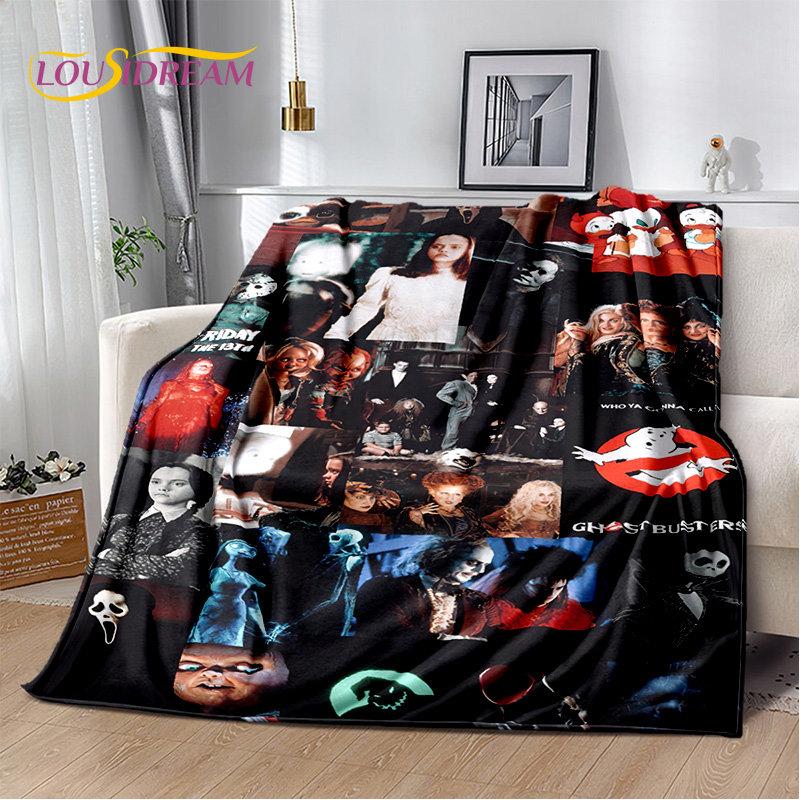 Cartoon G-Ghostbusters Movie Plush Blanket,Flannel Blanket Throw Blanket for Living Room Bedroom Bed Sofa Picnic Leisure Napping