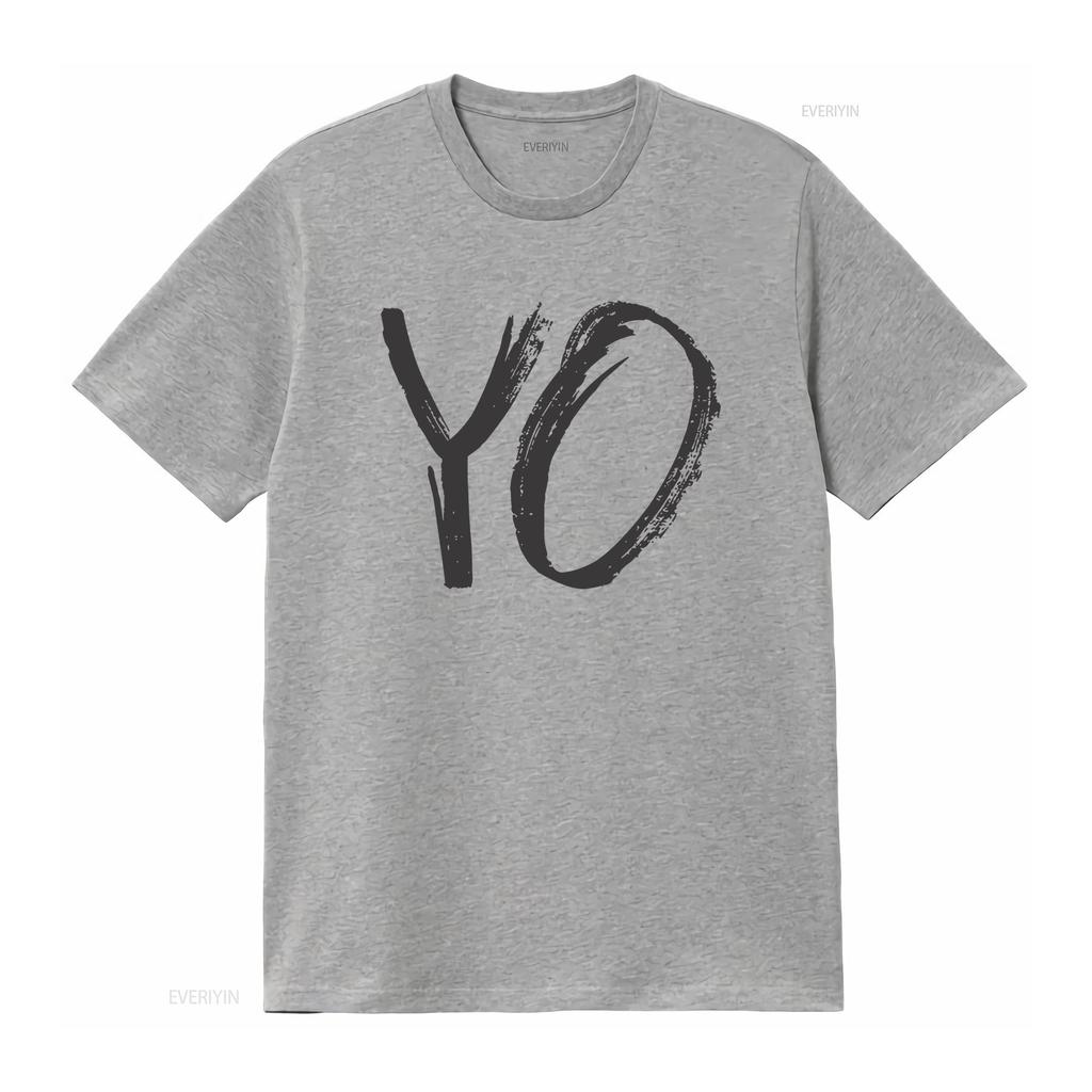 Yo For Yolo Adult Unisexs T Shirt Vintage Washed Streetwear Homme Top For Everyday Wear Unisex Versatile Soft Stretched Casual