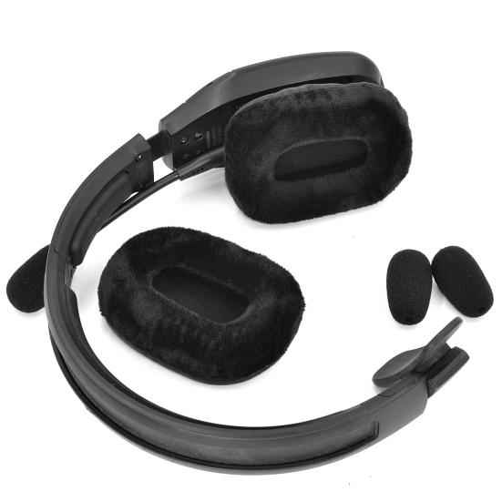 1 Pair Ear Pads Easy Installation Skin-friendly Sponge Earphone Ear Pads for Vxi BlueParrott B450-XT B450XT Headset