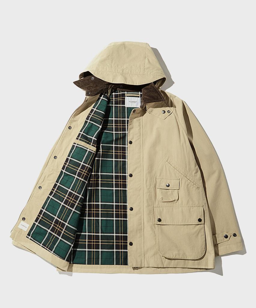 Outstanding Corduroy Collar Hunting Jacket_Beige