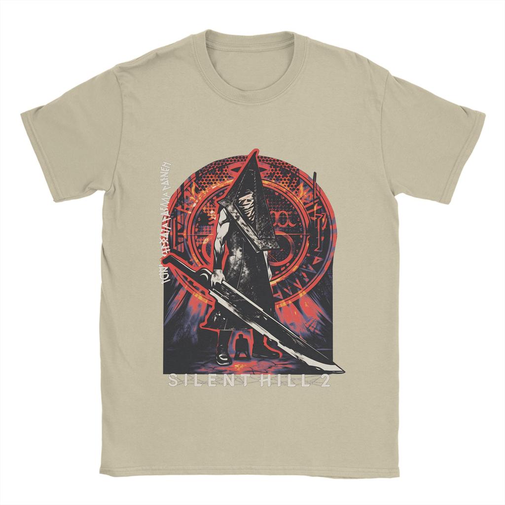 Men's SILENT HILL  Pyramid Head T-Shirts  100% Cotton Clothes Beach Street Style Short Sleeve T Shirt O Neck Tshirt Plus Size