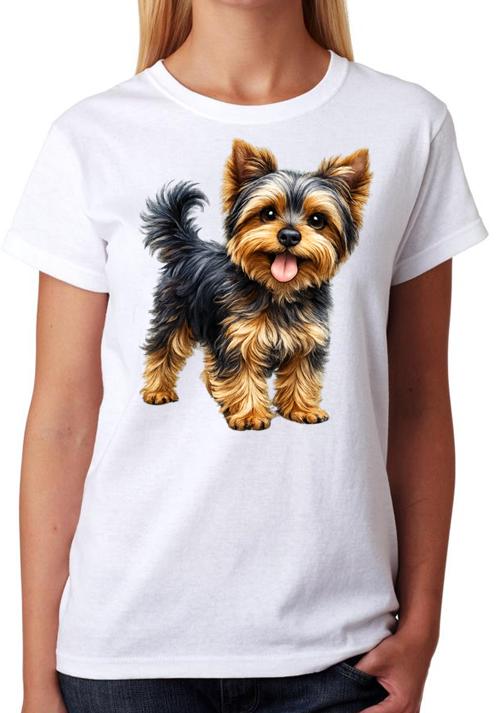 Yorkshire Terrier Dog Unisex T-Shirt Cute Yorkie Puppy Pet Lover Ladies Tee S