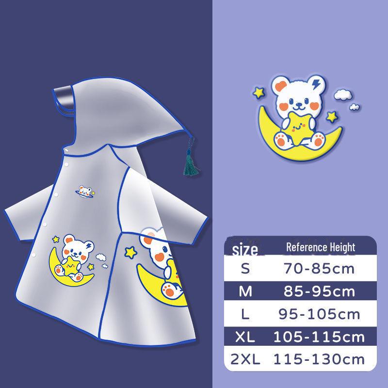 

Детский мультяшный плащ для мальчиков и девочек: Водонепроницаемый и утолщенный для детей детского сада и учеников начальной школы XXL (115-130cm)