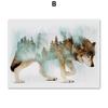 Landscape Forest Bear Fox Wolf Nordic Abstract Posters And Prints Wall Art Canvas Painting Nordic Animal Wall Pictures For Kids