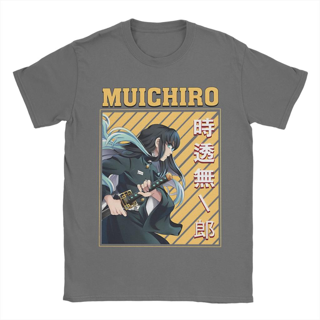 Muichiro Tokito  T-Shirt Men Women Anime Demon Slayer Novelty 100% Cotton Tees Round Collar Short Sleeve T Shirt Party Clothes