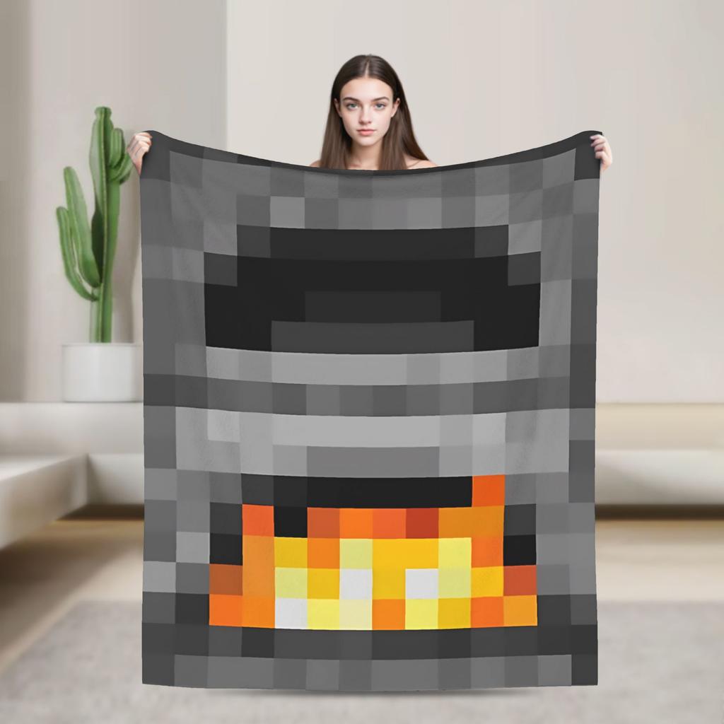 Pig Pixel Game Blanket Quality Warm Soft  Throw Blanket Winter Picnic Couch Chair Sofa Bed Novelty Bedspread