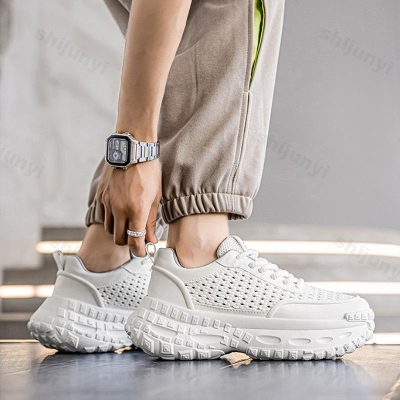 Fashion Men's Fashion Trend Casual Thick Soled Sport Shoes 2025 Spring New Mesh Breathable Versatile Comfortable Low Top Chunky sneakers