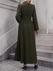 Modisches Europäisches/Amerikanisches Langarm-Schlitz-Rüschen-Laternenkleid für Damen, Herbst/Winter 2026