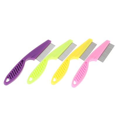 1 peine de acero inoxidable para mascotas, cepillo para el pelo, cortapelos y elimina pulgas y piojos.