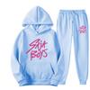 New Saja Boys Sweater Two-piece Men's and Women's Fleece Hoodie Set