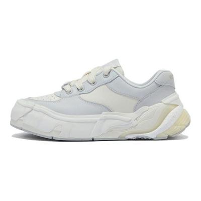 Li Ning Wu Ji BR Comfortable Lightweight Breathable Increased Height Low Top Casual Shoes Women Casual Shoes Off-White AZGT084-2