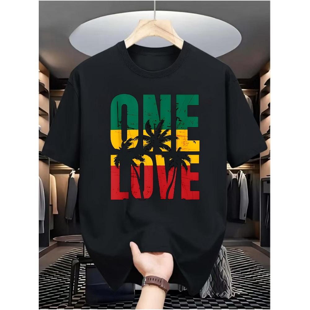 Coconut Style Summer Cotton Men Casual Digital Printed Tshirt Leisure European American Fashion