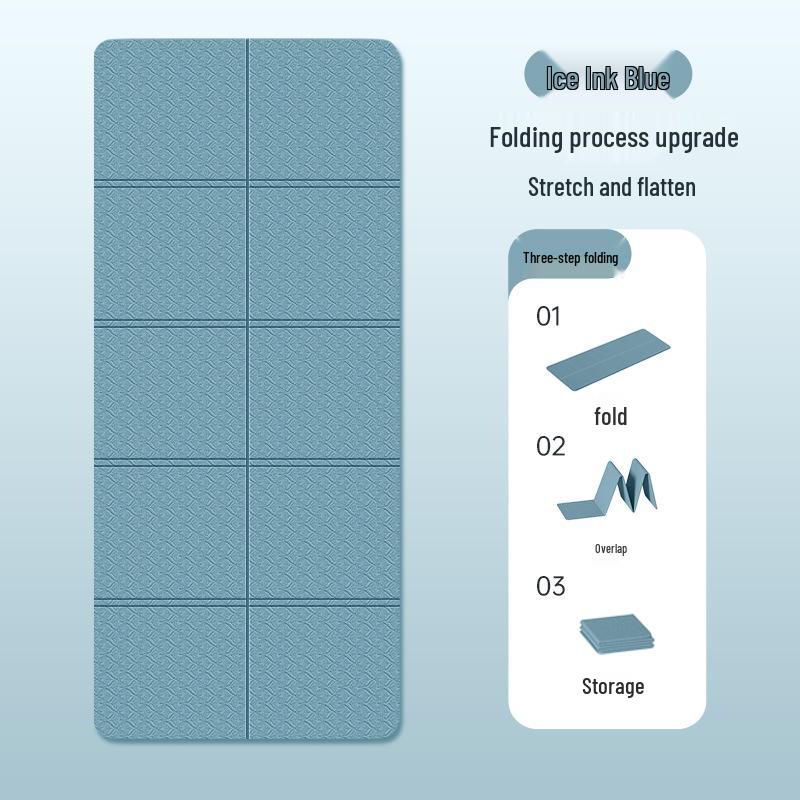 Foldable Non-Slip Yoga Mat for Beginners - Men's & Women's Fitness Mat