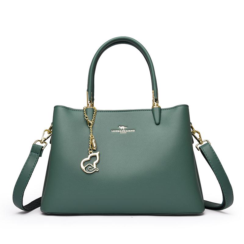 3-Layer Pocket Design New Luxury Designer Women's Handbag Fashion Trendy Ladies Shoulder Bag Simple Vintage Girls Shopping Tote