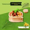 Biodegradable Corn Starch Square Food Container, 650ml