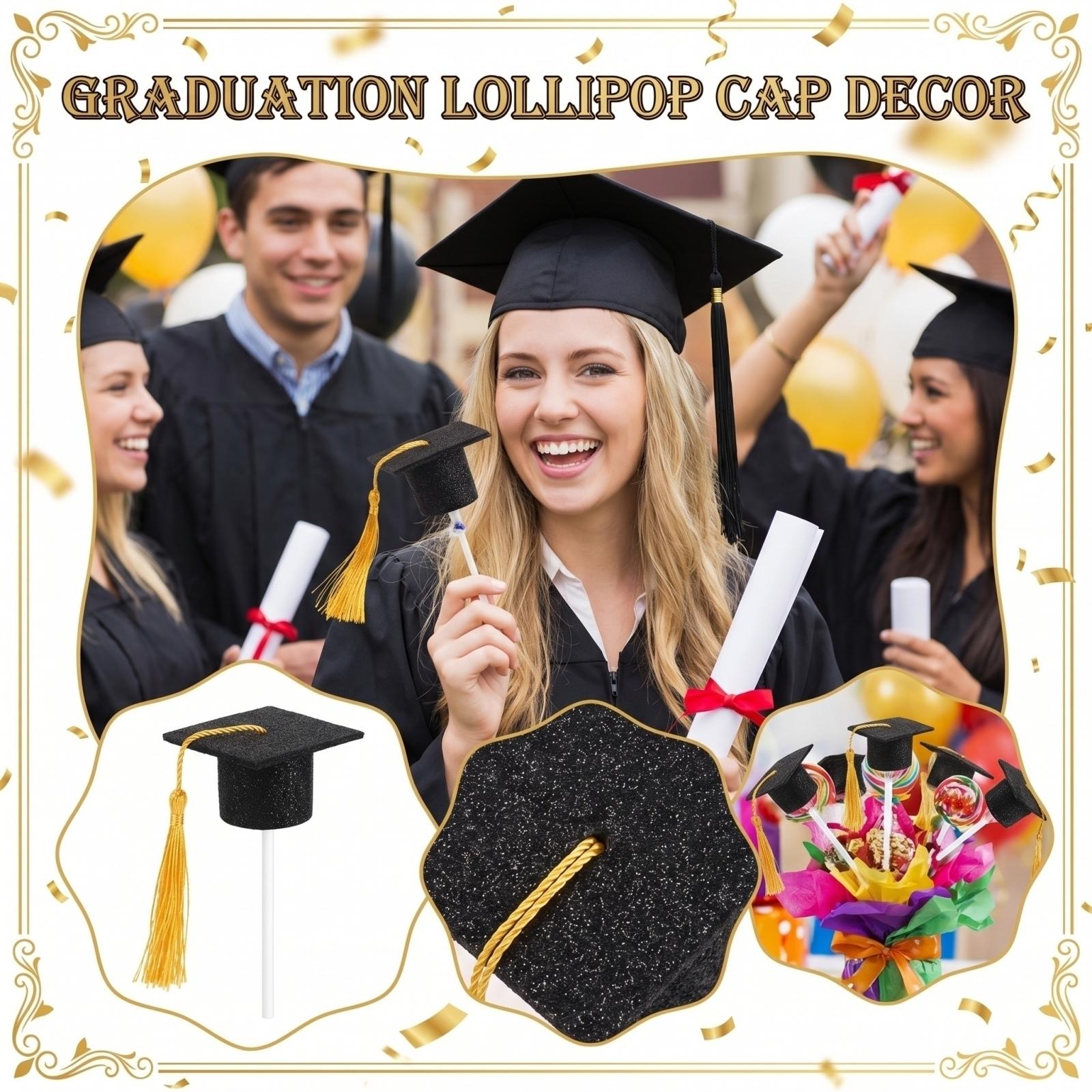 

Graduation Lollipop Hat Decoration Bachelor s Hat Graduation Party Funny Photo Props Decoration (Excluding Lollipops) One Size