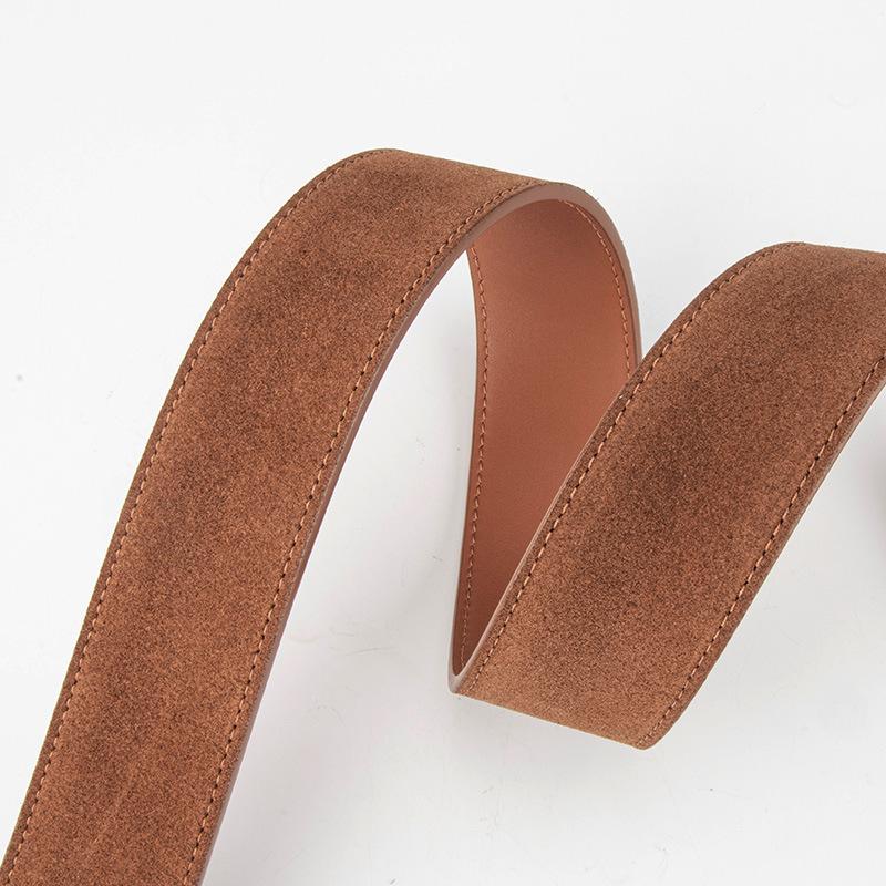 Literary And Retro Women'S Belt Matte High-End Leather With Skirt Jeans Decorative Belt Women