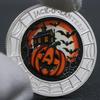 Halloween commemorative coins, metal collectible coins, baked paint, high relief, handicrafts, gold and silver plating, color printed coins