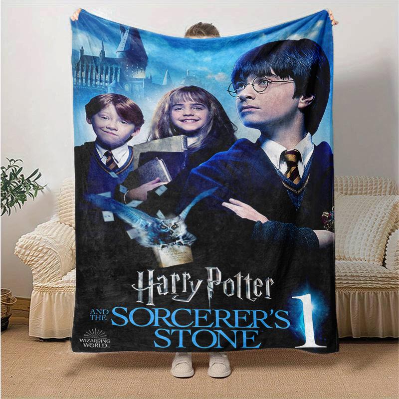Harry Potter and the Sorcerer's Stone Movie Poster PrintPrint Blanket, Soft Blanket For Sofa Office Bed And Travelling Daughter Birthday Gif