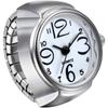 Jewelrywe Stainless Steel Link Watch Ring Waterproof Analog Quartz Business Casual Fashion Accessory