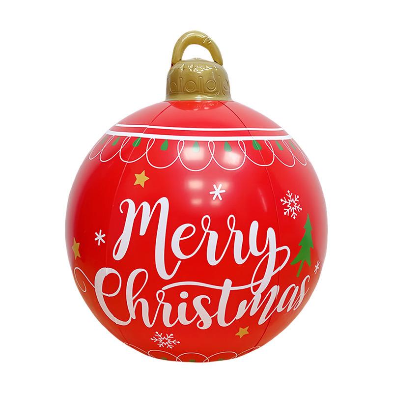 Christmas Inflatable Snowballs PVC Vibrant Lantern Ball Decorations Indoor and Outdoor Holiday Xmas Supplies Party Supplies Set
