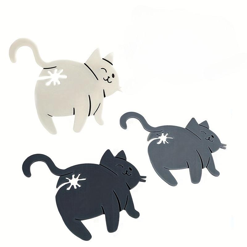 

3pcs Cute & Durable Cat Butt Clips - Plastic, Easy to Use for Food Bags, Kitchen & Dining, Organizing Snacks