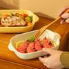 Stile Nordico Ceramica Binaurale Teglia da Forno Ristorante Domestico Forno a Microonde Riso al Formaggio al Forno Teglia da Forno in Ceramica Ciotola da Forno Ciotola per Insalata