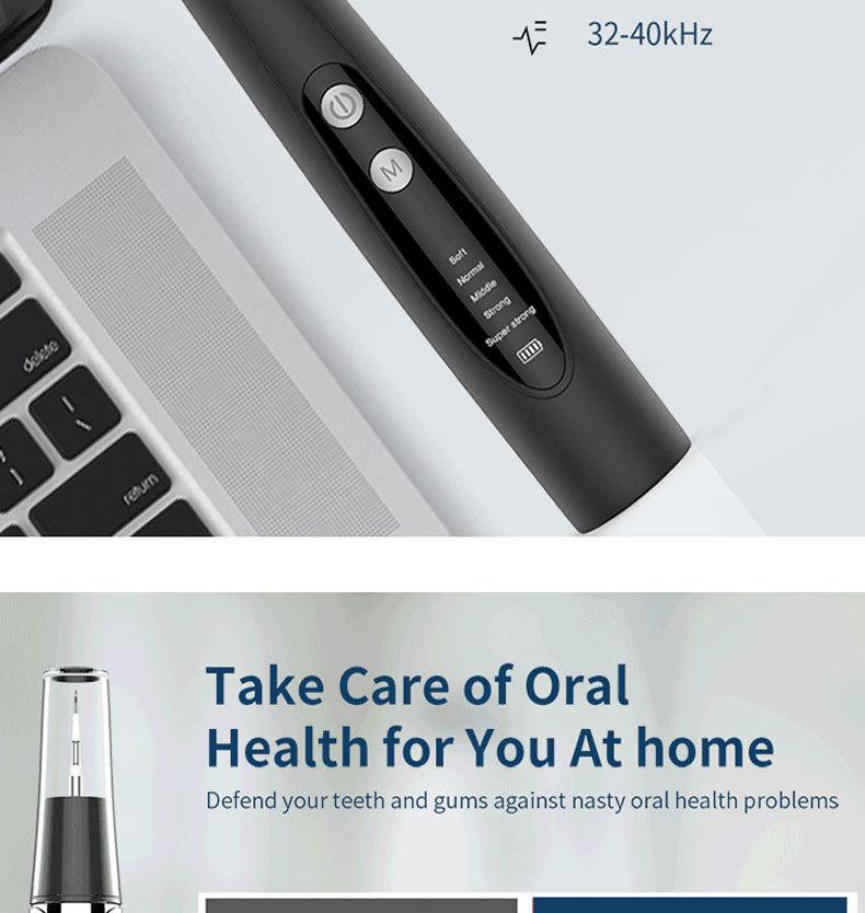 Ultraschall-Zahnsteinentferner, elektrisch, Zahnsteinentferner, hohe Vibration, 5 Reinigungsmodi, USB-Schnellladefunktion, Zahnreinigungswerkzeug