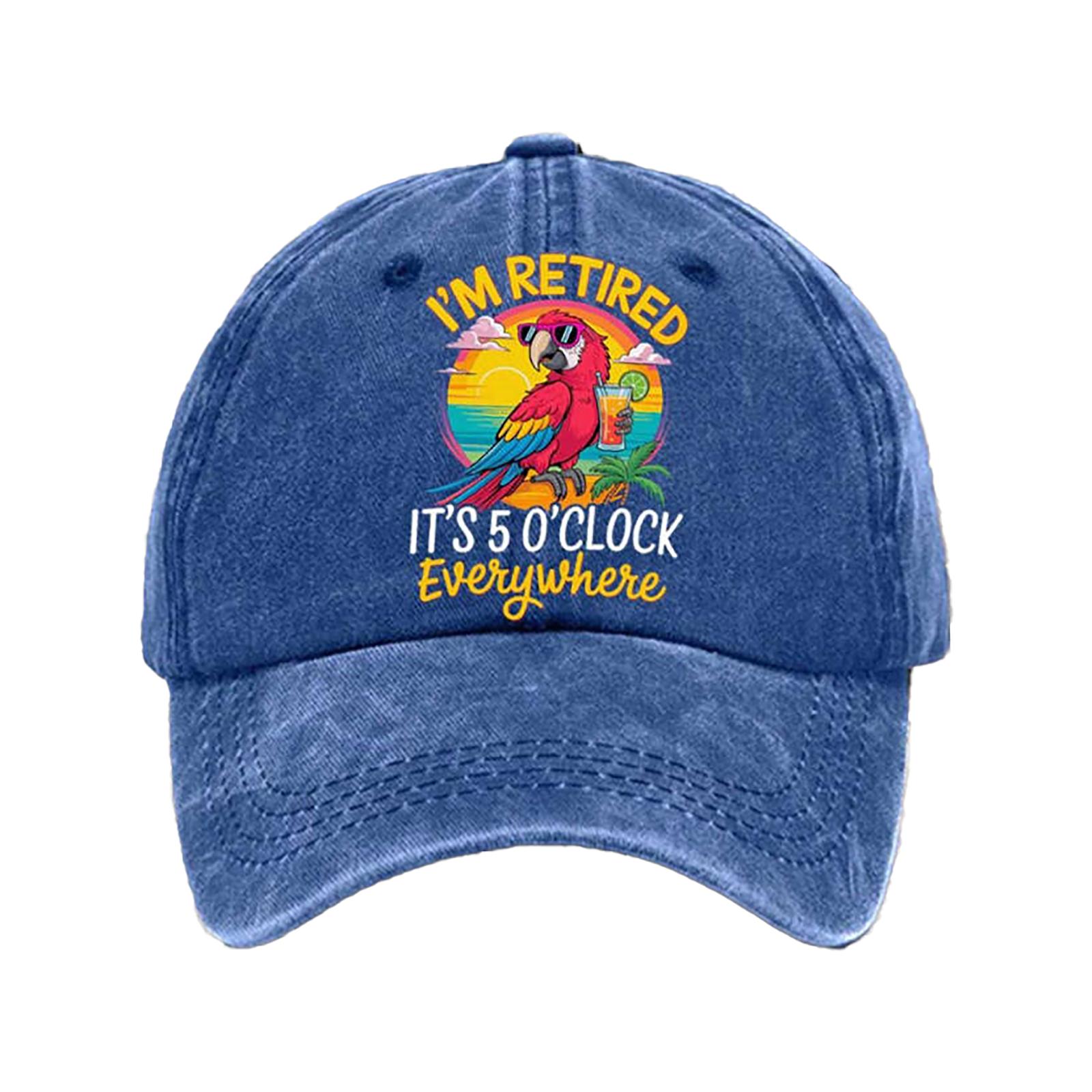 

Unisex Hawaiian Design Print Hat One Size синий