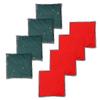 8ks Sada odolných pytlíků na Cornhole - 4* Červené pytlíky 4* Zelené pytlíky A