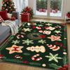 Festive Christmas Tree Carpet for Home Entryway Non Slip Floor Mat Bedroom Decor Living Room Area Rug Christmas Gifts