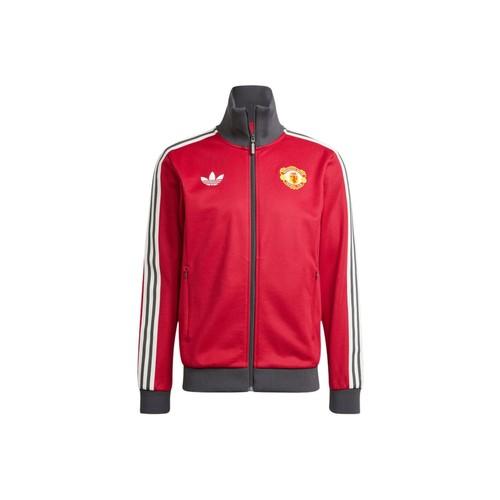 

Мужская универсальная куртка adidas с полосками, на молнии, приталенная, с длинным рукавом, цвет Victory Red L красный
