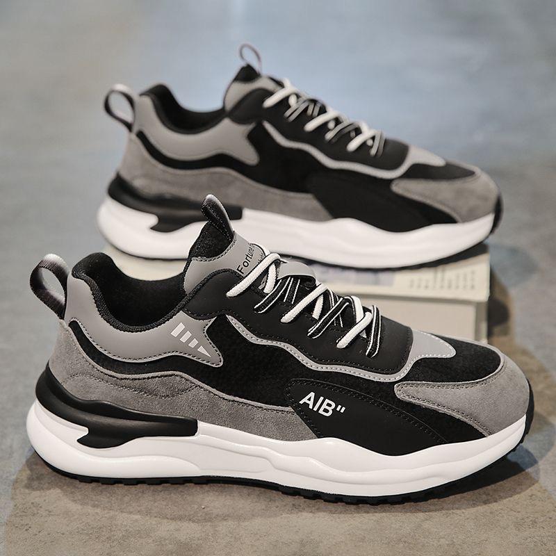 Men's Summer Breathable Forrest Gump Sneakers: Trendy Korean Style, Versatile Thick Sole Dad Shoes.