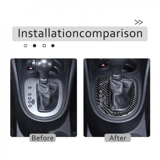 Soft Carbon Fiber Center Shift Gear Panel Trim Sticker For Seat Leon 2008-12