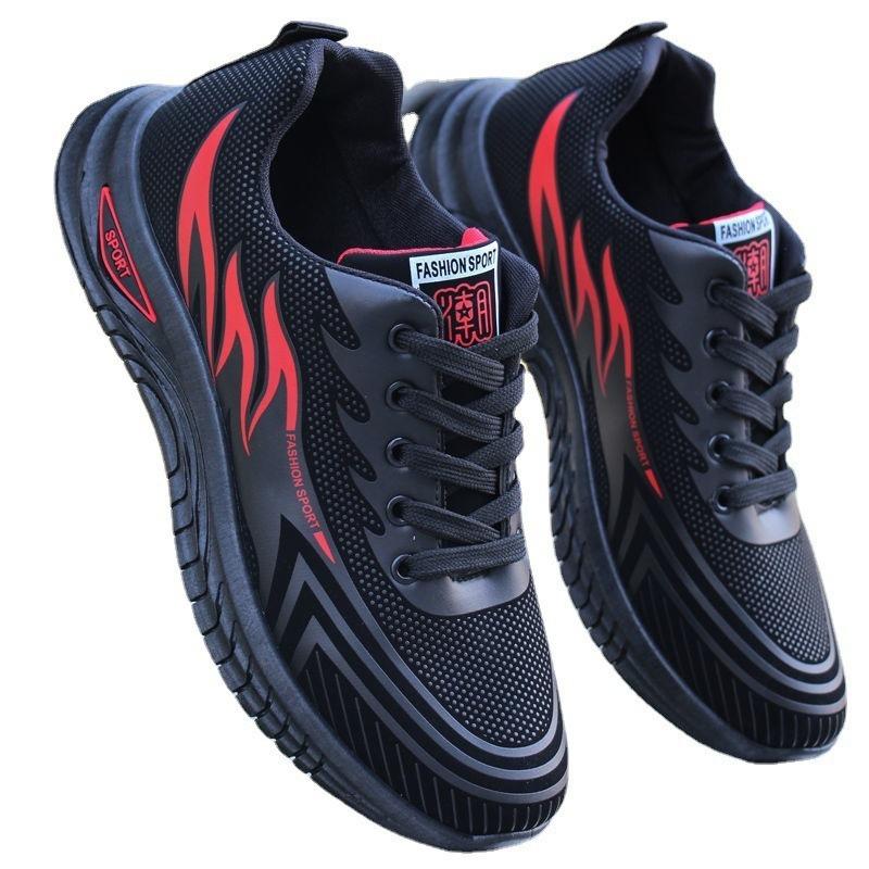 Soft leather work labor insurance shoes men's casual shoes blue outdoor travel shoes men's breathable and lightweight sports