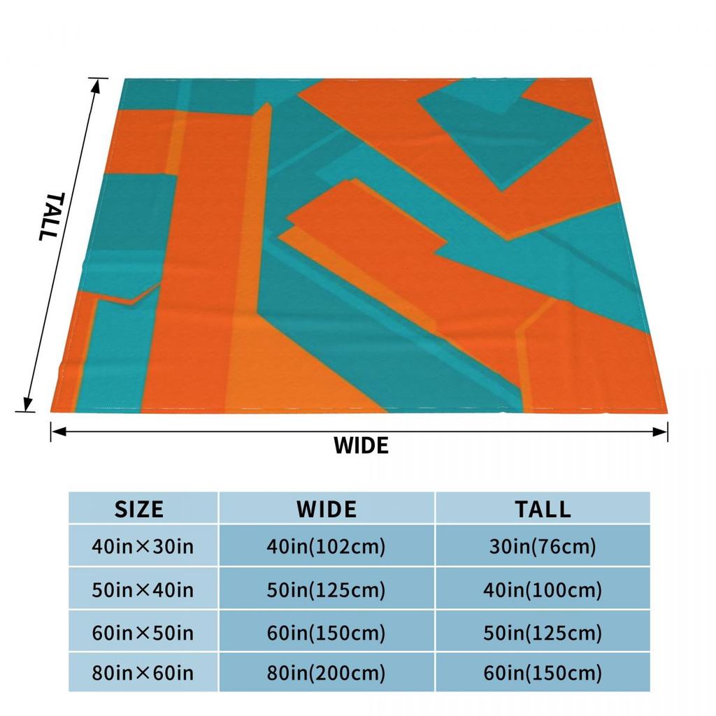 Teal And Orange - Abstract Art Custom Travel An Ultra-Soft Micro Fleece Blanket