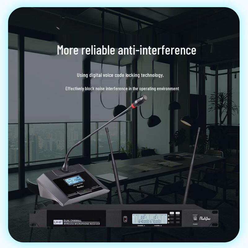 Runpu UHF Wireless Dual Gooseneck Microphone System (CN version)