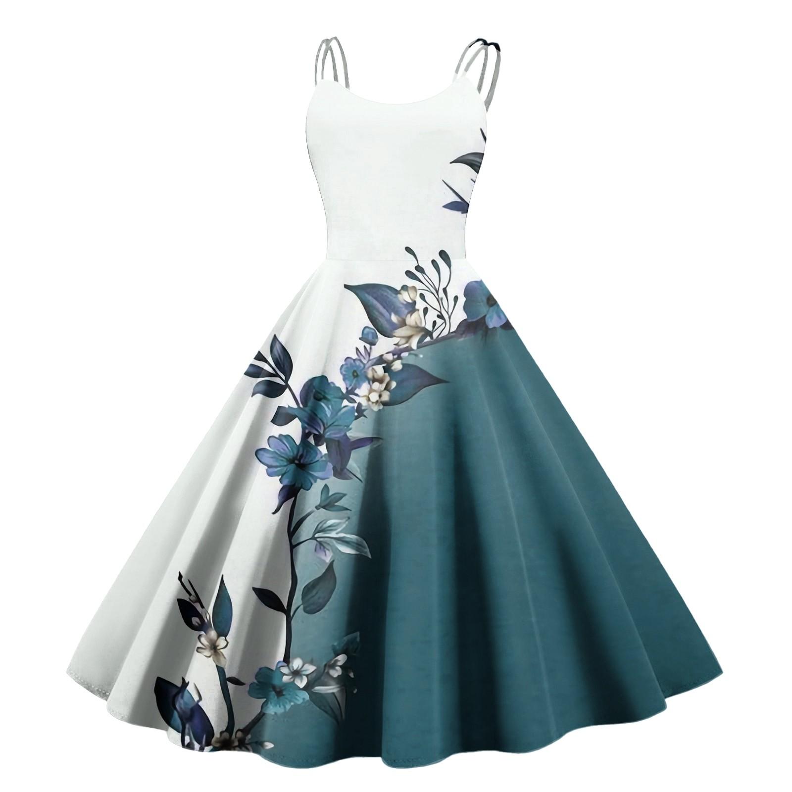 

Женские цветочные, цветные пэчворк, градиентный принт, сексуальные без бретелек панк винтажные платья XL тёмно-синий