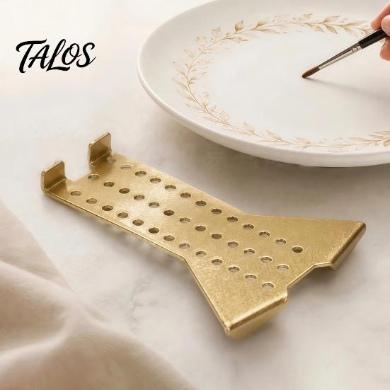 Ceramic Edge Tracing Tool Border Draw Positioning Template, Metal Pottery Line Tool, Smooth Precision Drawing Template Artistic for And Plates